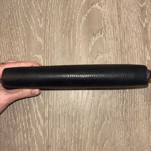 Michael Kors Black Pebbled Leather Wristlet with Gold Details - Picture 7 of 7